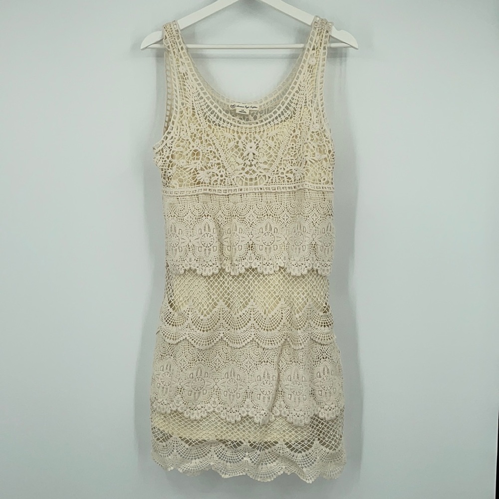 American Eagle Ivory Boho Lace Dress - Picture 2 of 7